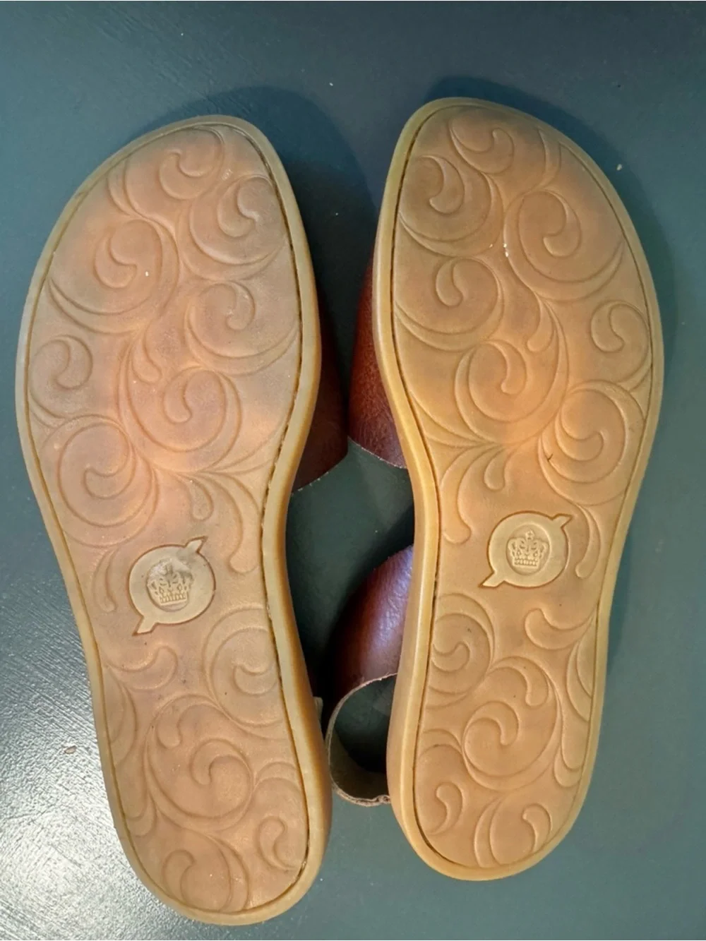 Born Inlet Brown Leather Slingback Comfort Sandals Size 7 EUC